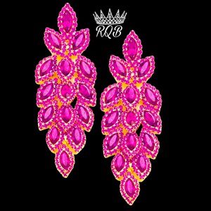 Fuchsia Pink Crystal Chandeliers